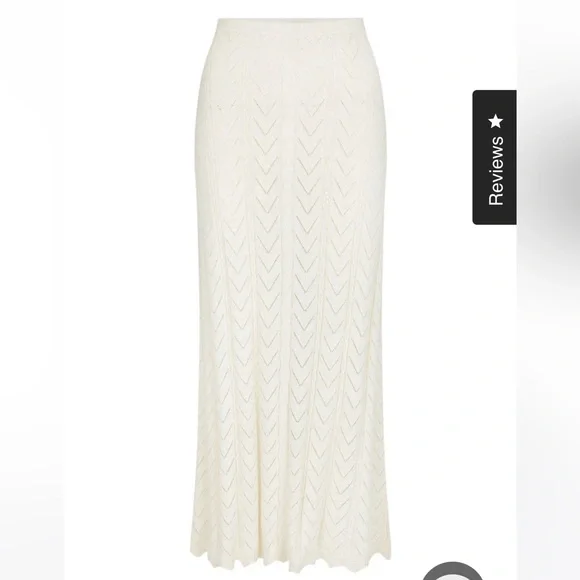 NWT Spell Lou Lou Knit Midi Skirt in Snow size small - Picture 4 of 11